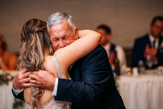 father of bride crying